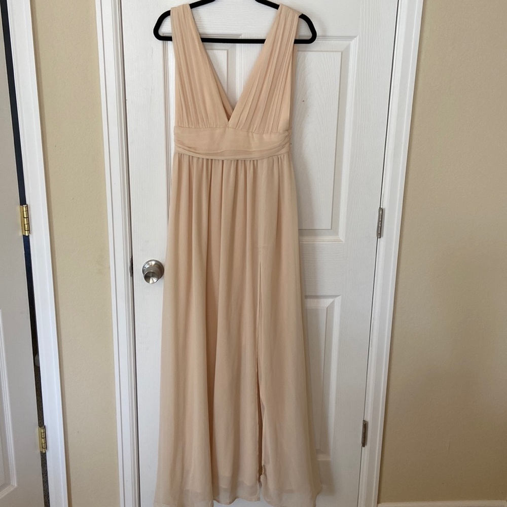 Lulu’s Heavenly Hues Cream Maxi Dress